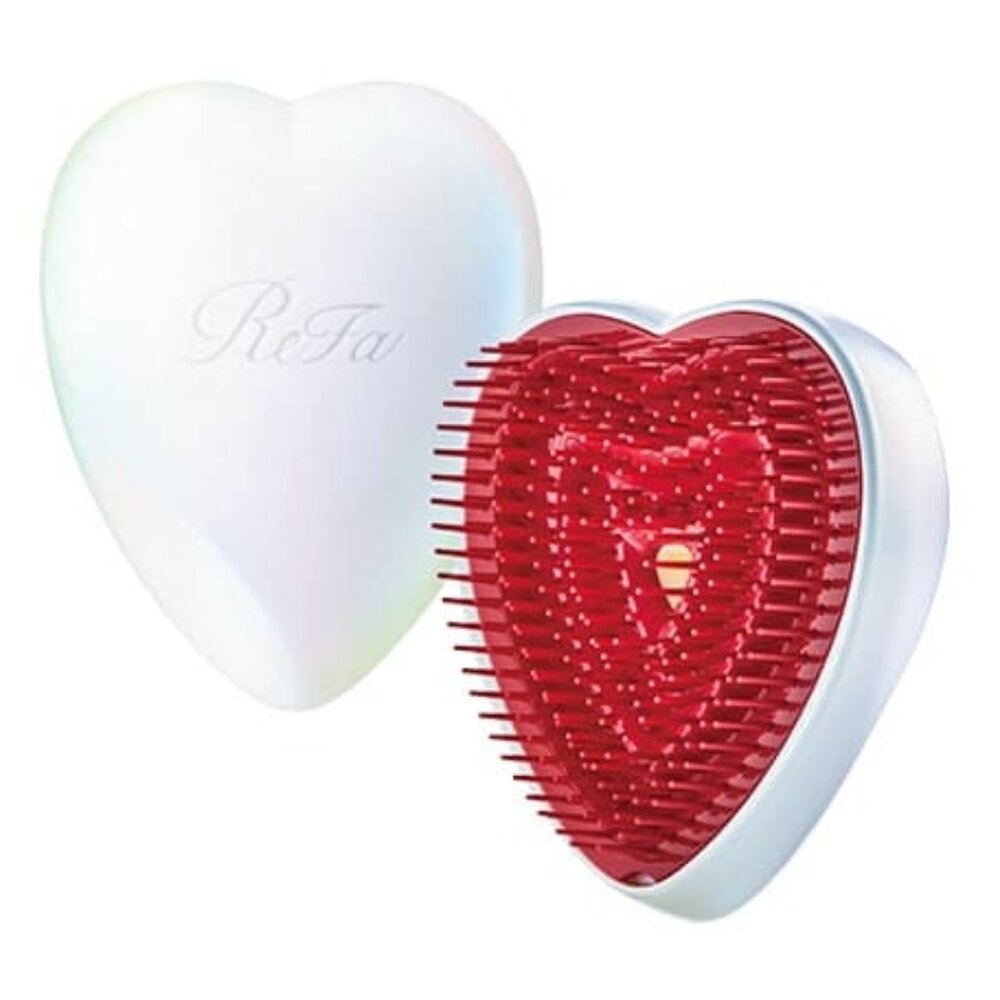 ReFa HEART BRUSH RAY Hair Beauty Brush Aurora White